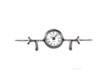 Decorative Airplane Clock 4.5" H – Hand-Cast Aluminum – Tabletop Accent By Old Modern Handicrafts
