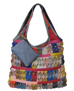 Amerileather Honeycomb Leather Tote Bag – Top Grain Leather Carryall with Geometric Texture and Spacious Everyday Design