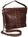 AmeriLeather Leather Tote – Elegant Woven Center Design, Work & Travel Ready