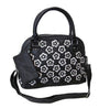 Amerileather Floral Applique Leather Handbag – Kenzer Style with Coin Purse