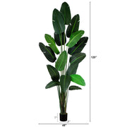 Nearly Natural 10' Artificial Travelers Palm Tree, Green Faux Tropical Palm with Detachable Fronds