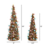 1. Nearly Natural pastel Easter egg tree set for seasonal home decoration.