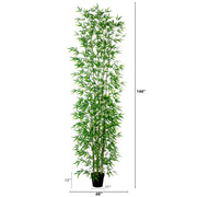 Nearly Natural 12' Artificial Green Bamboo Tree for Indoor Décor