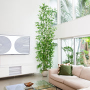 Nearly Natural Large Artificial Green Bamboo Plant for High-Ceiling Spaces