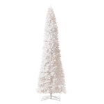 Flocked Christmas tree on a white background