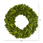 Nearly Natural natural boxwood wreath for year-round decorating