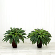 2-Piece Faux Boston Fern Set, 23
