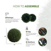 Nearly Natural faux cedar sphere for indoor and outdoor décor