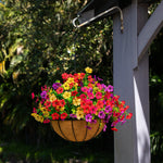Nearly Natural artificial floral basket for indoor and outdoor décor