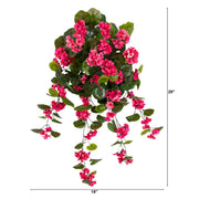 1. Set of 2 pink faux geranium floral accents for home décor
