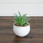 Set of six miniature artificial plants for home or office decoration