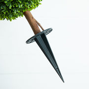Nearly Natural UV Resistant Artificial Double Ball Boxwood Topiary Trees with Ground Stakes, Set of 2, 3′