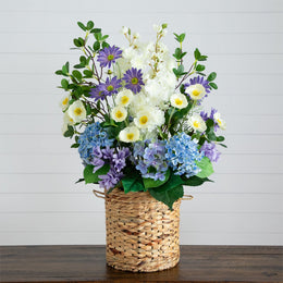 Mixed Hydrangea Arrangement