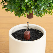 Nearly Natural 33-inch boxwood topiary with white decorative pot