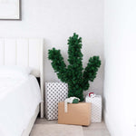 Nearly Natural Green Cactus-Inspired Holiday Tree with Metal Stand, 4'