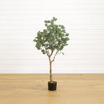 Nearly Natural 4' Artificial Eucalyptus Tree with Green Foliage and Nursery Planter