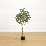 Nearly Natural 4' Artificial Eucalyptus Tree with Green Foliage and Nursery Planter