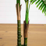 1. Nearly Natural artificial double palm tree for tropical-inspired home décor.