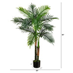 Four-foot faux Robellini palm for indoor and outdoor décor.