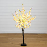 Nearly Natural Lighted Artificial Cherry Blossom Tree with 210 Warm White LED Lights, Pink, 4′