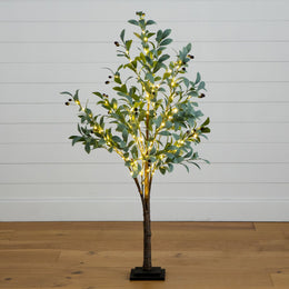 Lighted Artificial Olive Tree