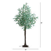 Nearly Natural Decorative 4' Lighted Artificial Olive Tree with 240 Warm White LED Lights