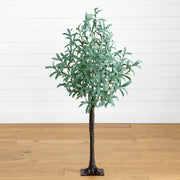 Nearly Natural Decorative 4' Lighted Artificial Olive Tree with 240 Warm White LED Lights
