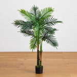 Nearly Natural 4-foot UV-resistant artificial double Robellini palm tree.