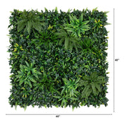 Nearly Natural Andean Cloud Forest Artificial Living Wall Panel with Mixed Greenery, 40″