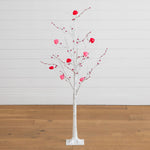 Four-foot illuminated heart tree for romantic home and office décor.