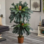 Artificial potted plant in a living room setting