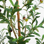 Nearly Natural 5' Faux Olive Tree with Natural Trunk and Realistic Green Foliage