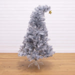 Nearly Natural Silver Tinsel Christmas Tree with 720 Tips, 5'