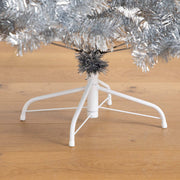 Nearly Natural Silver Christmas Party Tree with 720 Decorative Tips, 5'
