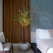 Nearly Natural Lighted Artificial Eucalyptus Tree with 300 Warm White LED Lights, 5'