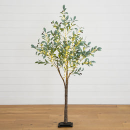 Lighted Artificial Olive Tree
