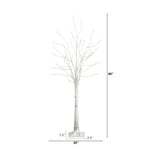 Lighted Artificial Birch Tree