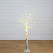 Lighted Artificial Birch Tree