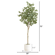 Nearly Natural 6-Foot Artificial Eucalyptus Plant 