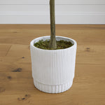 Nearly Natural 6-Foot Artificial Eucalyptus Plant with Adjustable Branches and Faux Moss Planter