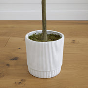 Nearly Natural 6-Foot Artificial Eucalyptus Plant with Adjustable Branches and Faux Moss Planter