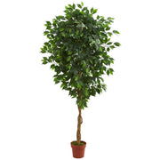 Nearly Natural 6-foot artificial ficus tree with lush green foliage