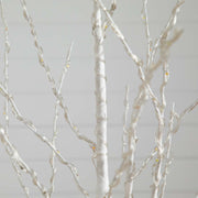 Nearly Natural Pre-Lit Artificial White Birch Tree with 400 Color-Changing LED Lights, White, 6′