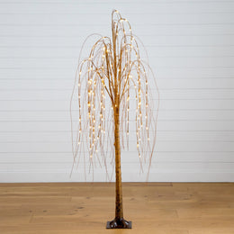 Lighted Artificial Willow Tree