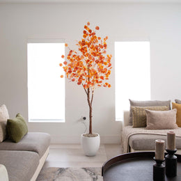Lighted Fall Eucalyptus Tree