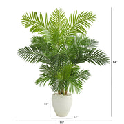 Tall artificial Hawaii palm with lush green tropical foliage