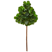 Nearly Natural 6.5' Artificial Fiddle Leaf Tree without Pot, Glossy Green Leaves