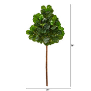 Nearly Natural 6.5-Foot Artificial Fiddle Leaf Floor Tree with Flexible Branches, No Pot
