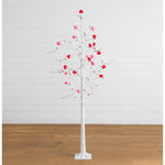 Nearly Natural pre-lit heart ornament tree for Valentine's Day celebrations.