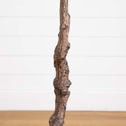 Wooden stick with natural texture on a white background